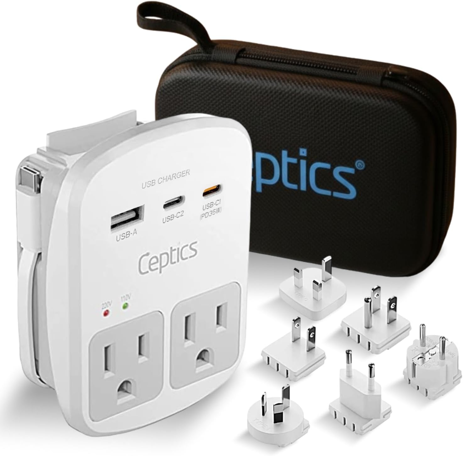 Ceptics World Travel Adapter Kit